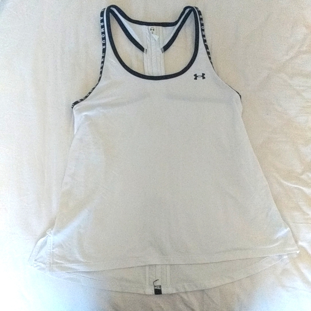 Under Armour Women's Knockout Mesh Back Tank Top white